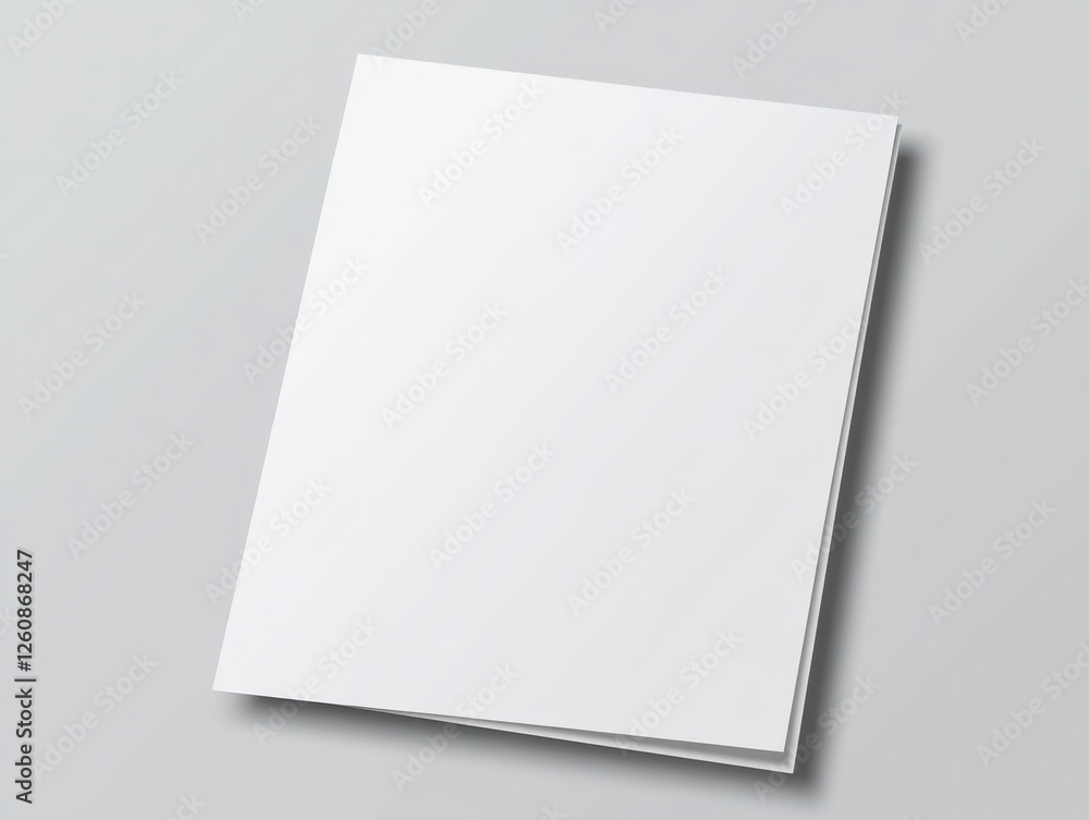 A single white piece of paper is gently laying on a gray surface A single white piece of paper is gently laying on a gray surface