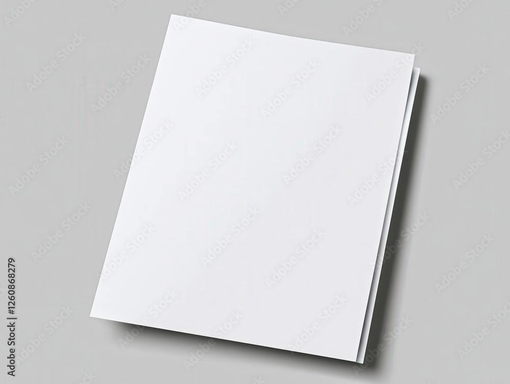 A single white piece of paper is gently laying on a gray surface A single white piece of paper is gently laying on a gray surface