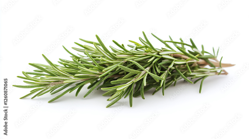 Fresh rosemary sprig isolated on white background. Fresh rosemary sprig isolated on white background.