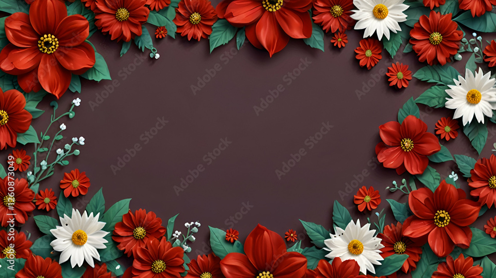 floral frame with flowers floral frame with flowers