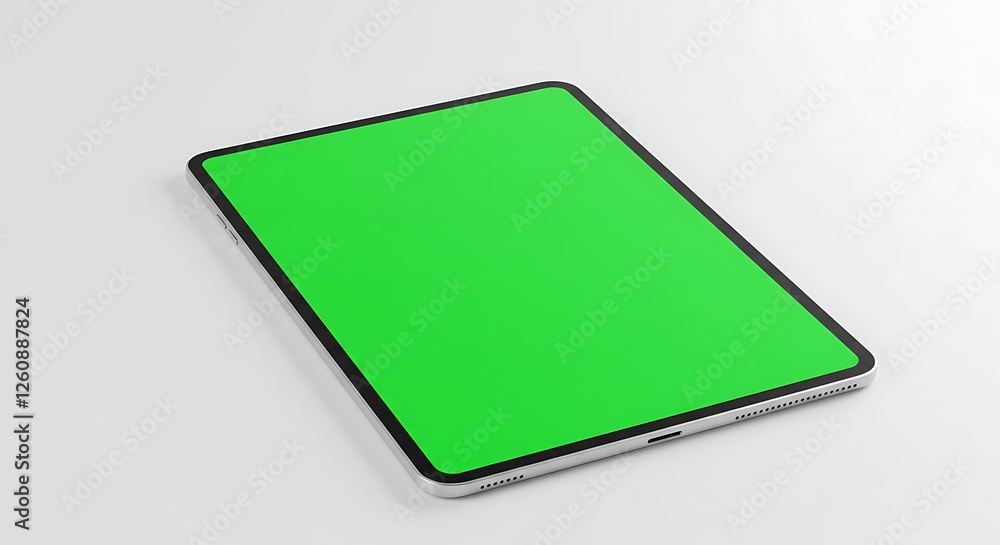 Tablet with Green Screen for App Design and Web Development Tablet with Green Screen for App Design and Web Development
