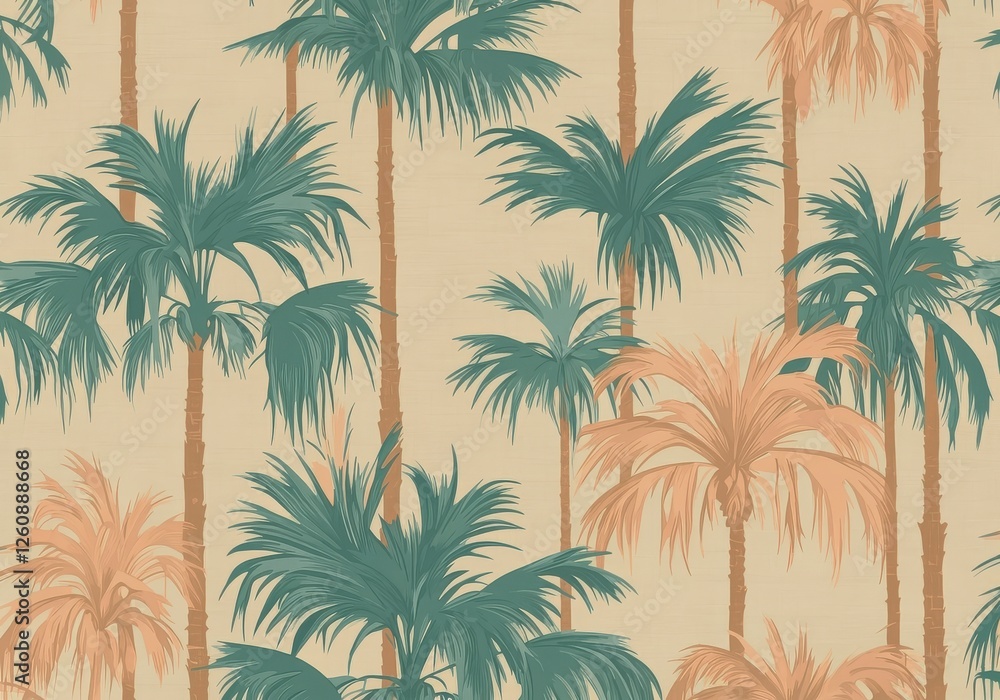Obraz premium seamless pattern with palm trees