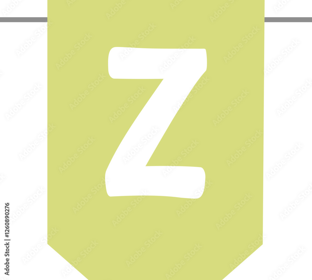 Letter Z bunting flag Letter Z bunting flag