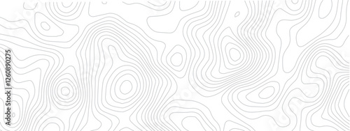 Seamless Grid Pattern Combining Topography, Technology Lines, and Discovery Areas Represented in Geometric Styles

