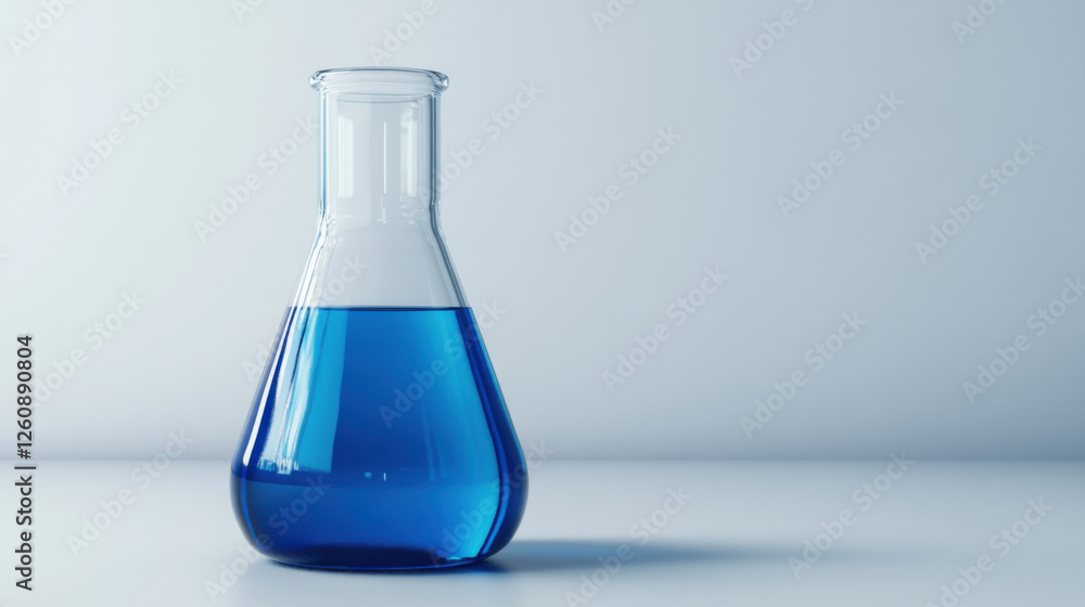 detailed glass flask filled with glowing blue liquid, showcasing its vibrant color and clarity detailed glass flask filled with glowing blue liquid, showcasing its vibrant color and clarity