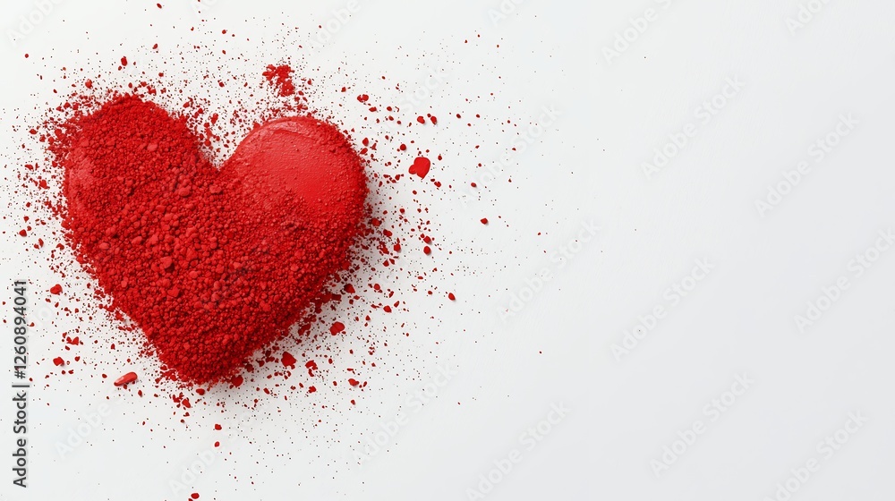 Abstract Red Heart Graphic Design On White Background Abstract Red Heart Graphic Design On White Background