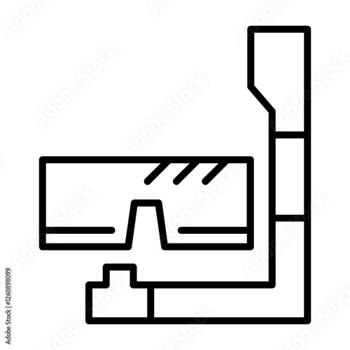 Snorkel Outline Style Icon Design