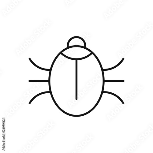 Bug icon. simple thin line vector icon