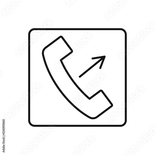 Call outgoing icon. simple thin line vector icon