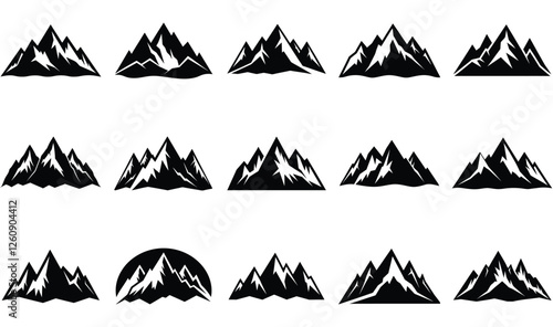 Snow-Covered Mountain Peak Icon