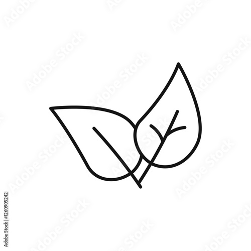 Leaf icon. simple thin line vector icon