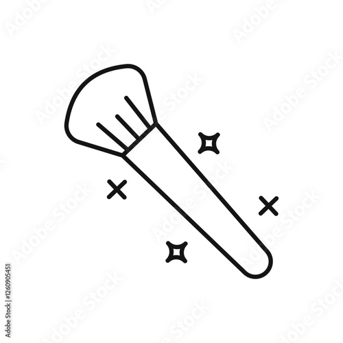 Makeup brush icon. simple thin line vector icon