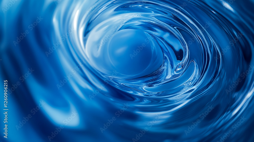 Swirling blue water creates a mesmerizing pattern in a tranquil environment Swirling blue water creates a mesmerizing pattern in a tranquil environment