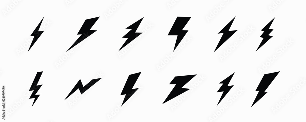 flash lightning bolt icon. Electric power symbol. Power energy sign, vector art illustration. flash lightning bolt icon. Electric power symbol. Power energy sign, vector art illustration.