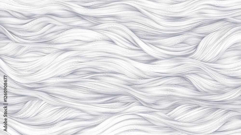 Naklejka premium Modern minimalist seamless white waves gently undulate across the background.