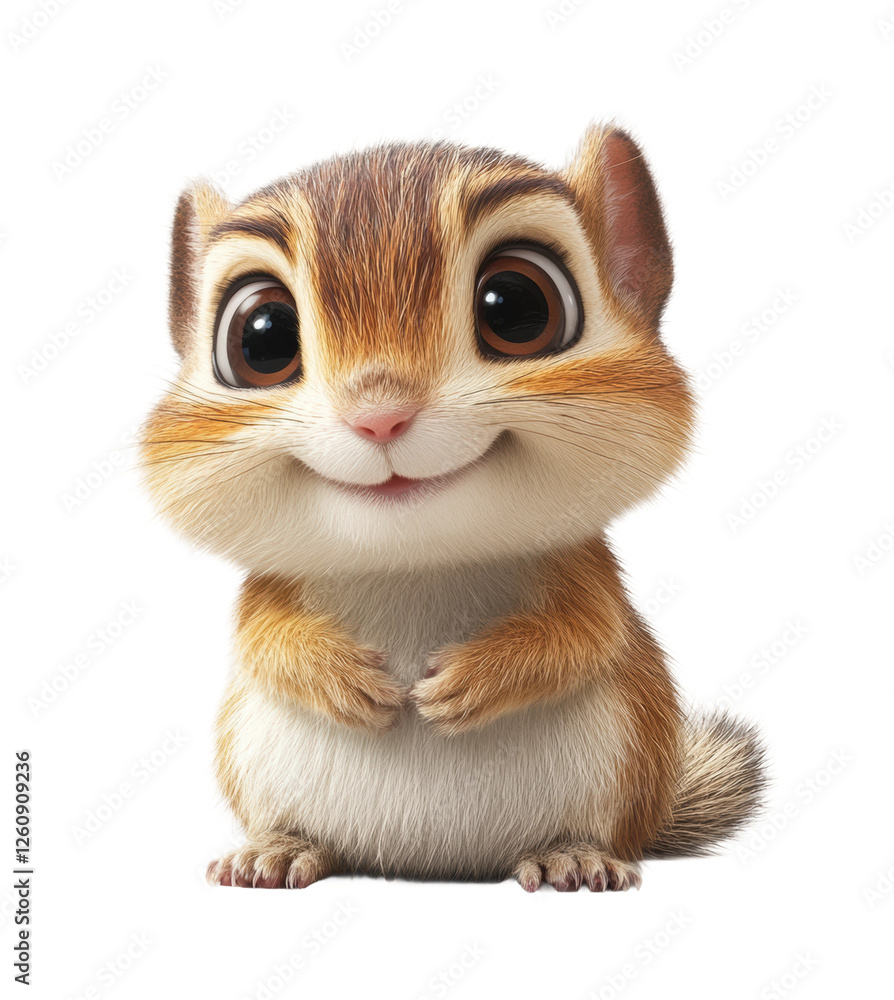 Cute chipmunk smiling isolated on transparent background png Cute chipmunk smiling isolated on transparent background png