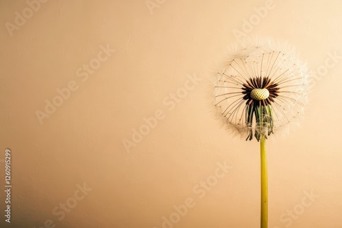 Wallpaper Mural Delicate dandelion puff glowing softly against a warm background, evoking a sense of tranquility and nature's simplicity Torontodigital.ca