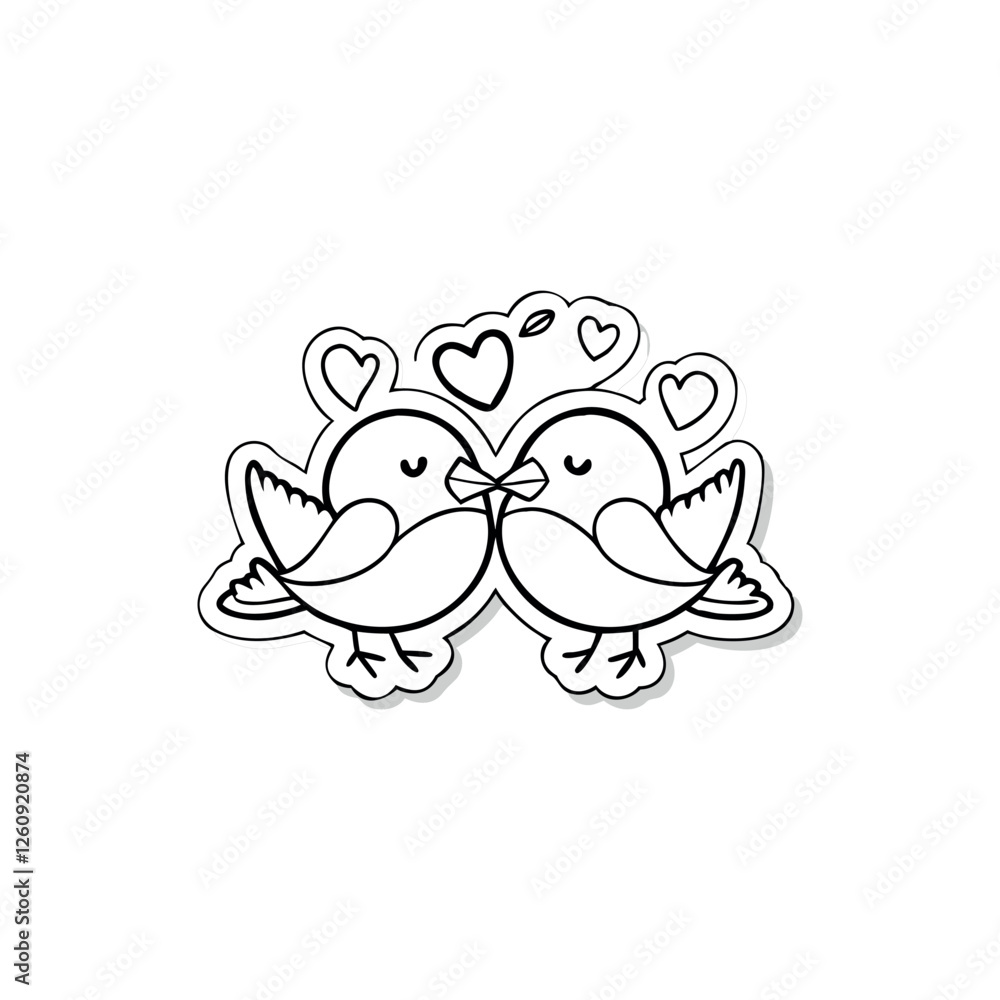 Black Silhouette valentine day love bird vector Black Silhouette valentine day love bird vector