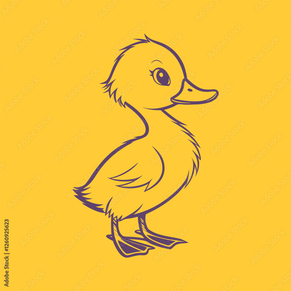 Fototapeta premium baby duck vector illustration