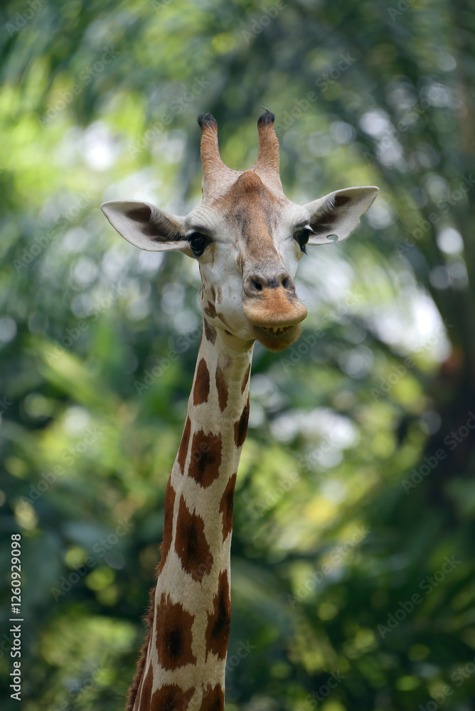 Fototapeta premium Close up of a west african giraffe