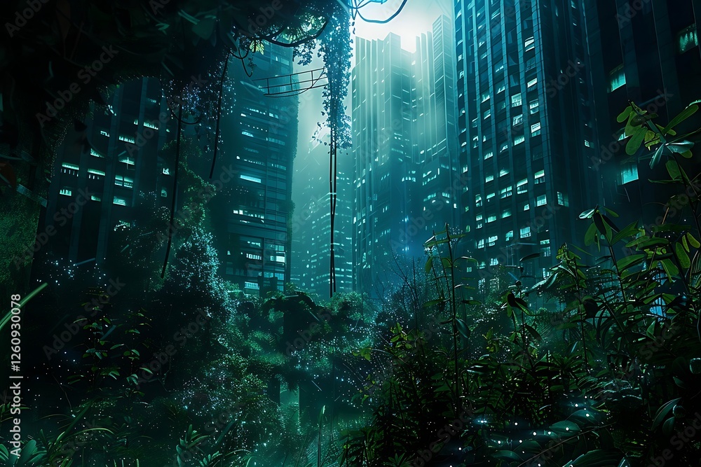 Obraz premium Fantasy landscape of a haunted house in a spooky forest.