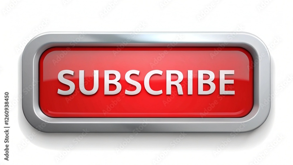 -3d subscribe label button icon isolated on white background -3d subscribe label button icon isolated on white background
