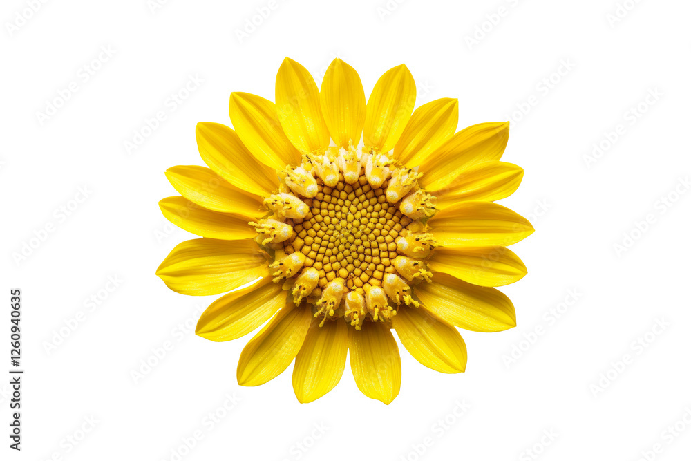 Fototapeta premium Yellow sunflower isolated on transparent background.