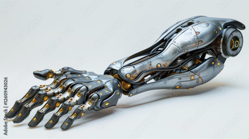 Futuristic Robotic Hand Design Showcasing Advanced Technology and Mechanical Innovation for Use in Various Applications Futuristic Robotic Hand Design Showcasing Advanced Technology and Mechanical Innovation for Use in Various Applications