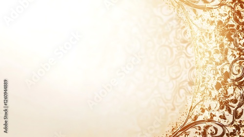 Elegant Golden Floral Design Background Image