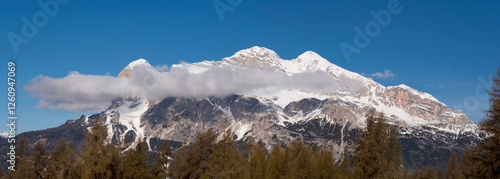 Europe, Italy, Dolomites, Fanes group panorama photo