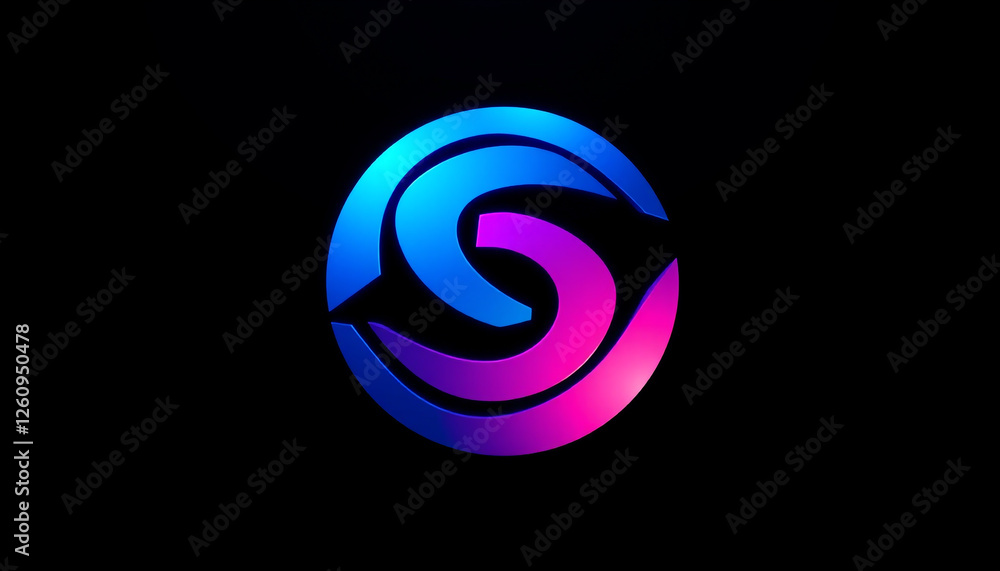A high-tech circular neon logo in glowing blue and pink hues on a dark background, symbolizing futuristic branding and digital technology. A high-tech circular neon logo in glowing blue and pink hues on a dark background, symbolizing futuristic branding and digital technology.