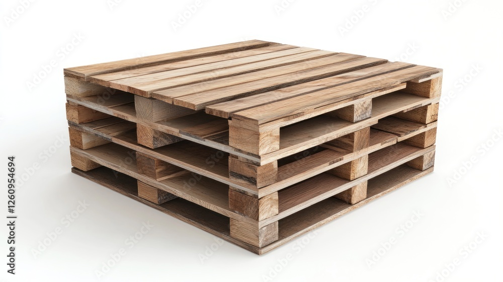 Stacked wooden pallets studio shot Stacked wooden pallets studio shot
