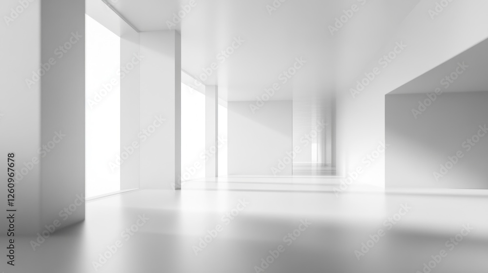 White minimalist hallway, sunlight, architecture, design White minimalist hallway, sunlight, architecture, design