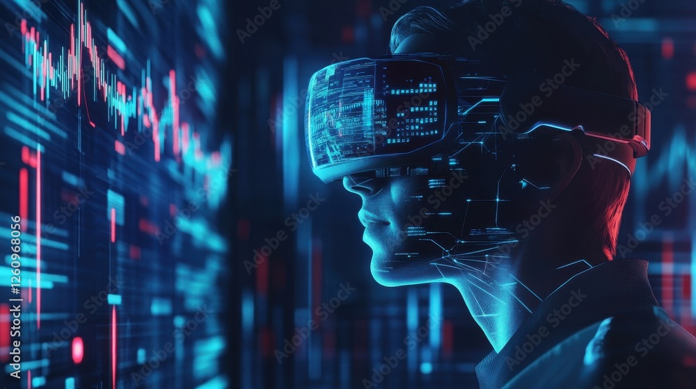 Futuristic financial hub with traders using AI-driven market analysis Futuristic financial hub with traders using AI-driven market analysis