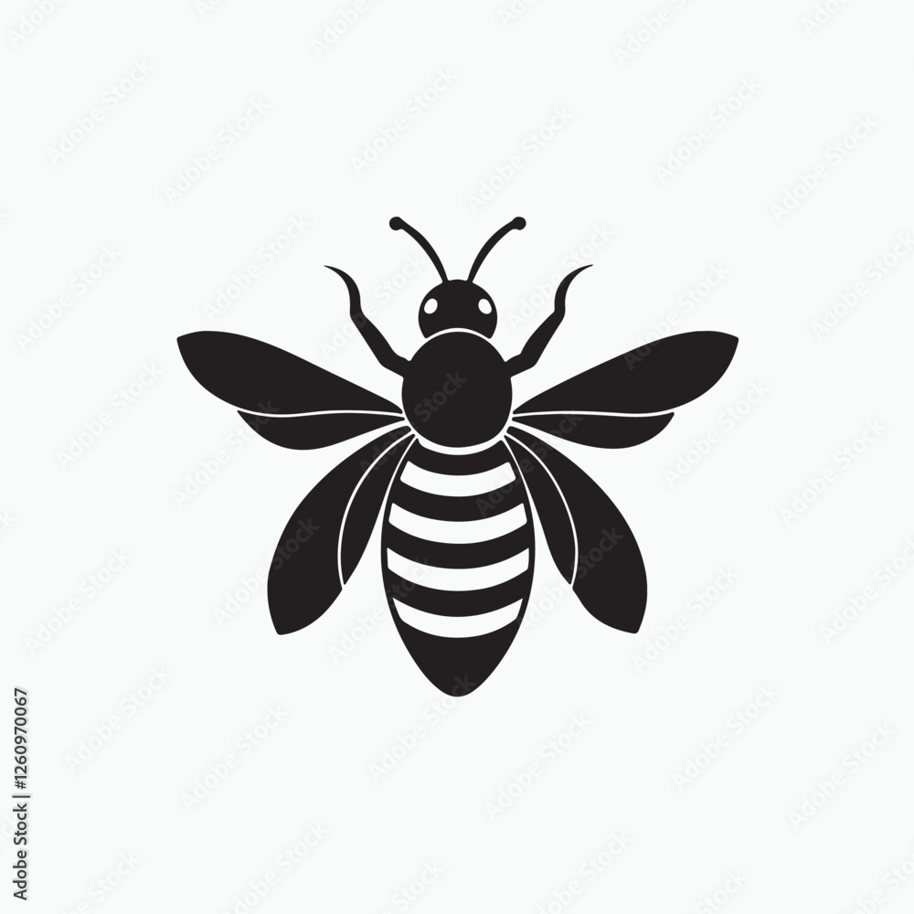 Fototapeta premium Bee Vector silhoutte 1-01.eps