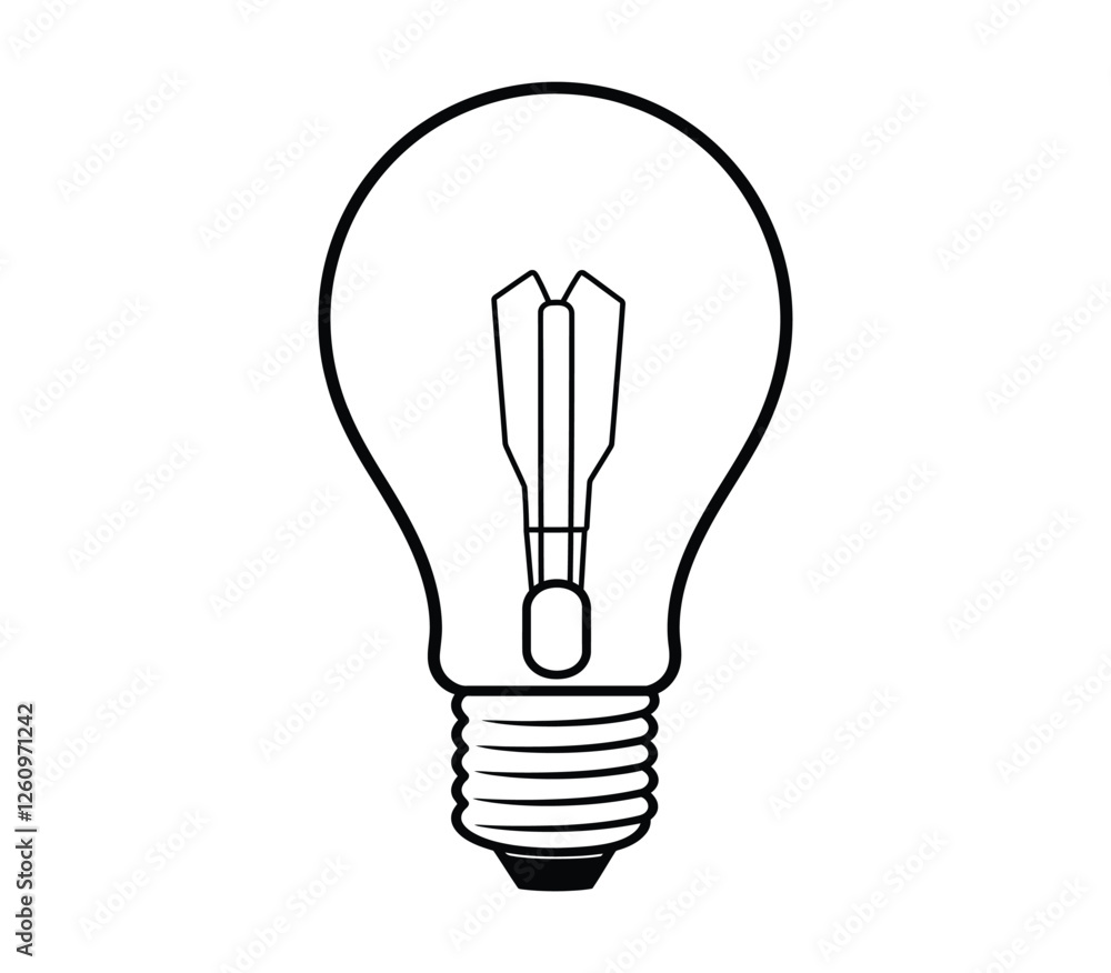 light bulb line art vector illustration light bulb line art vector illustration