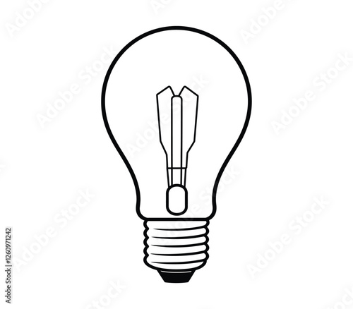 light bulb line art vector illustration