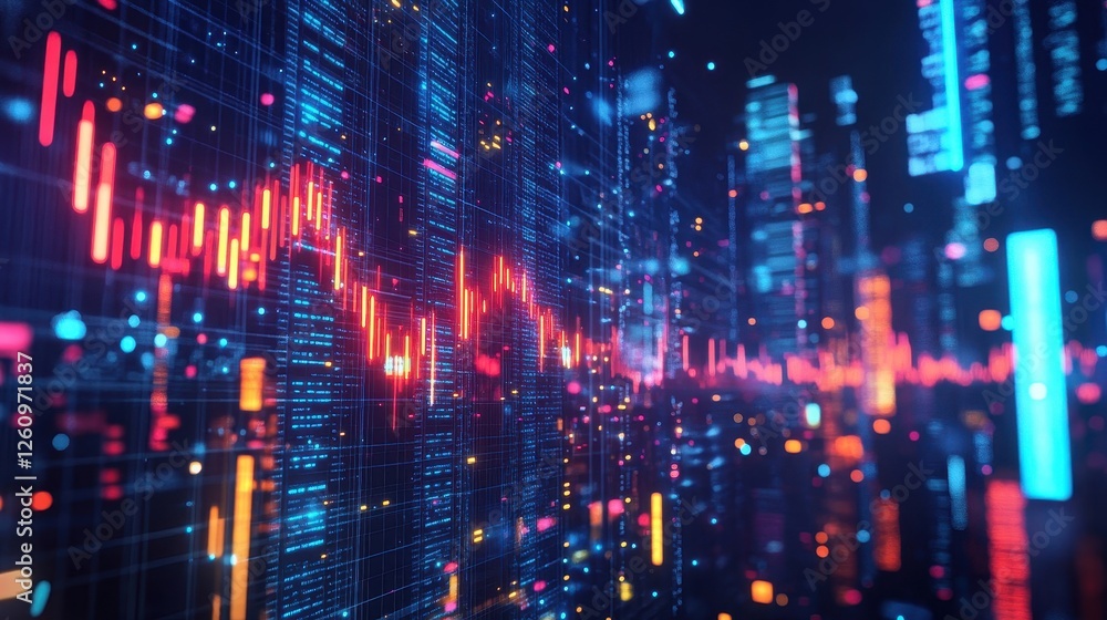 High-security orbiting exchange with AI trading and glowing charts High-security orbiting exchange with AI trading and glowing charts