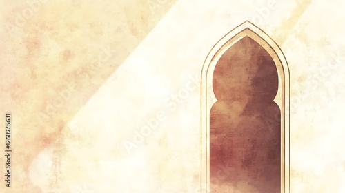 Sunlit Moorish Archway Wall Texture Design