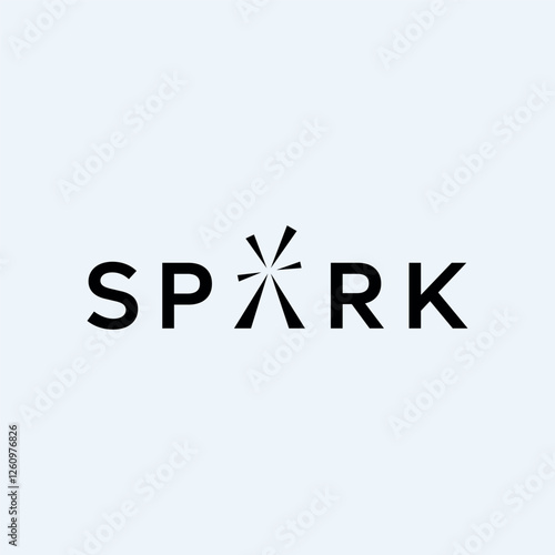 Vector spark text logo design