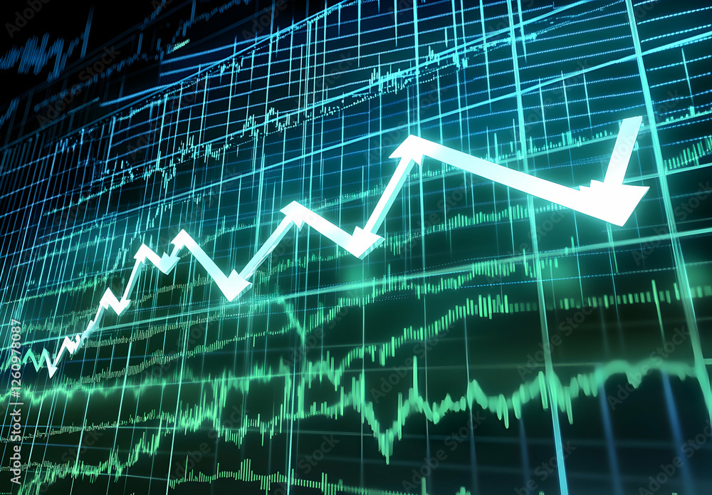 stock market graph with upward arrows stock market graph with upward arrows