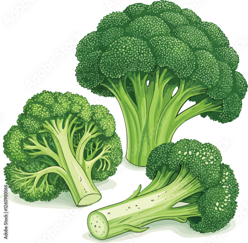 Broccoli vector design, Broccoli in white background illustration vector design