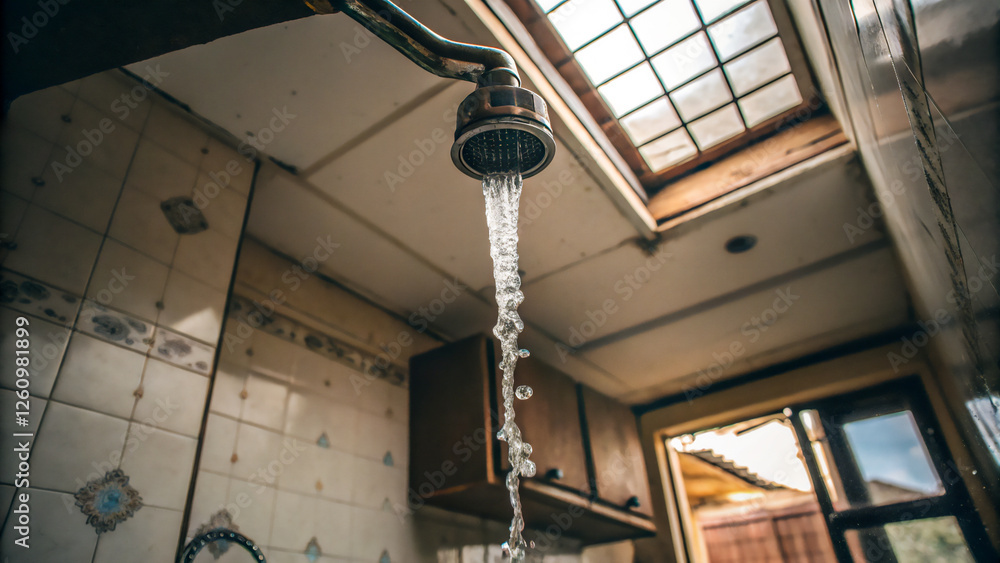 Obraz premium 蛇口から流れる水