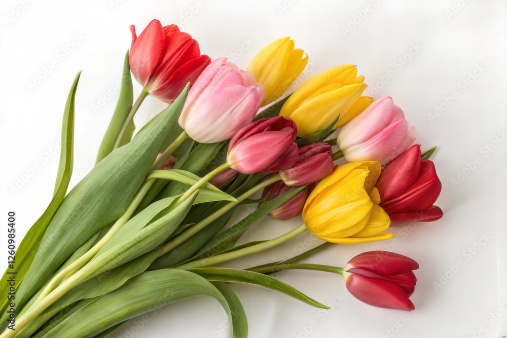 Tulips on white background Tulips on white background