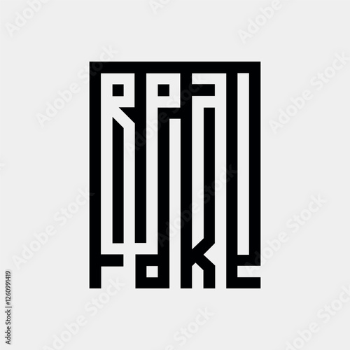 Vector real and fake text design