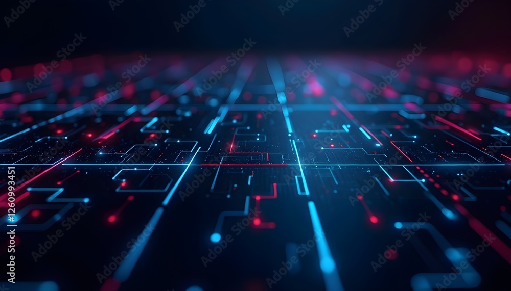 Futuristic Neon Grid – Sci-Fi Cyber Background Futuristic Neon Grid – Sci-Fi Cyber Background