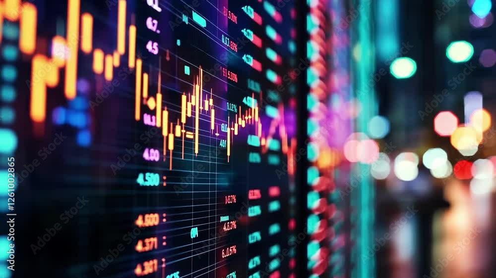 An abstract representation of algorithmic trading with oscillating graphs and animated charts revealing the speed and complexity of fintech market interactions. An abstract representation of algorithmic trading with oscillating graphs and animated charts revealing the speed and complexity of fintech market interactions.