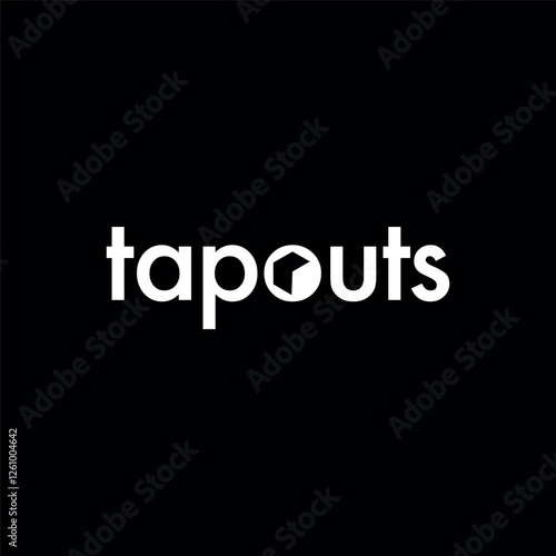 Vector tapouts minimal text logo design