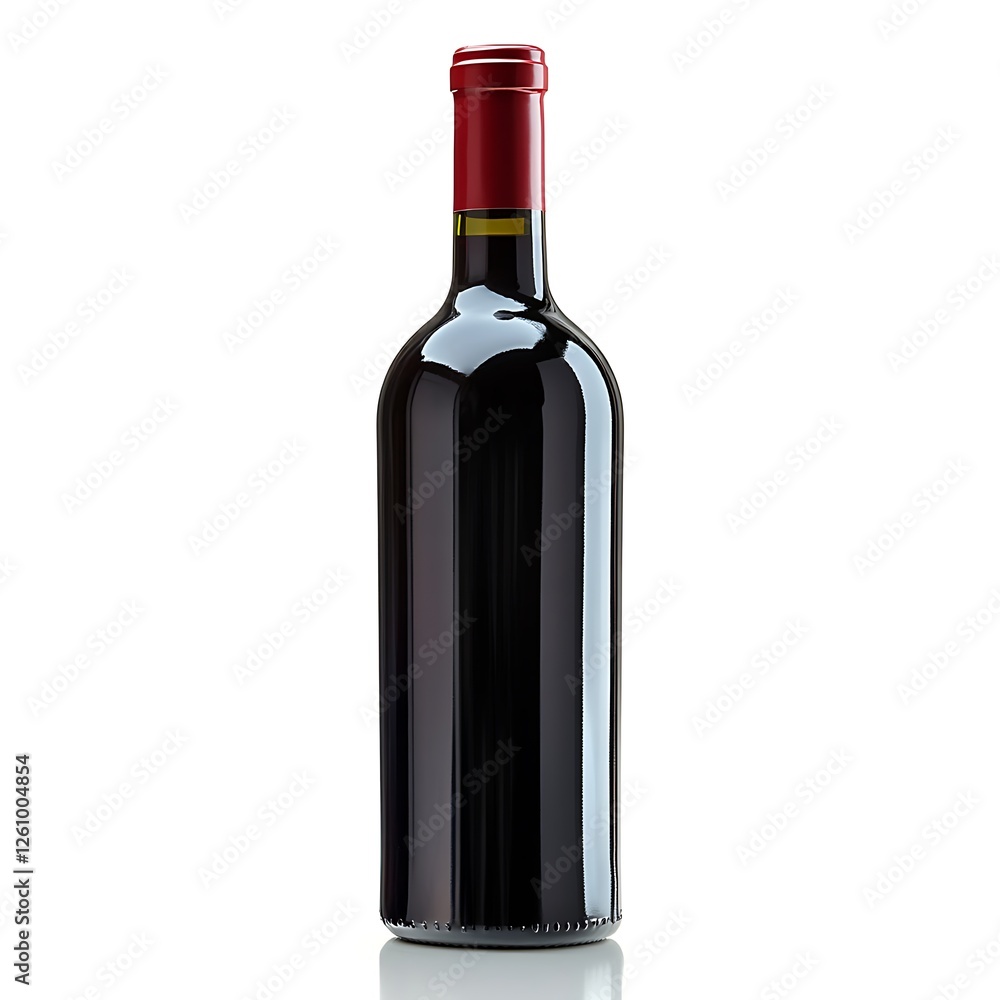 Bottle of Red Wine Isolated on White Background Bottle of Red Wine Isolated on White Background