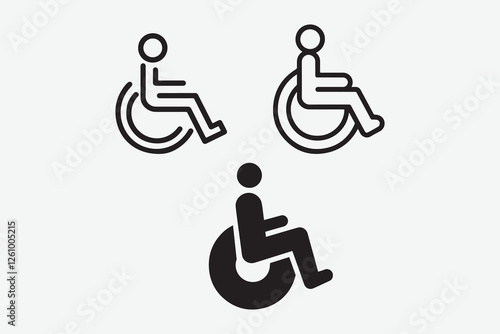 Wheelchair Icon Set – Accessible and Modern Disability Symbols